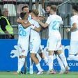Rijeka celebra golo diante do NK Varazdin