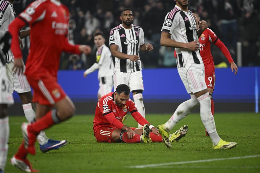 Benfica perdeu em Turim por 0-2 na época passada