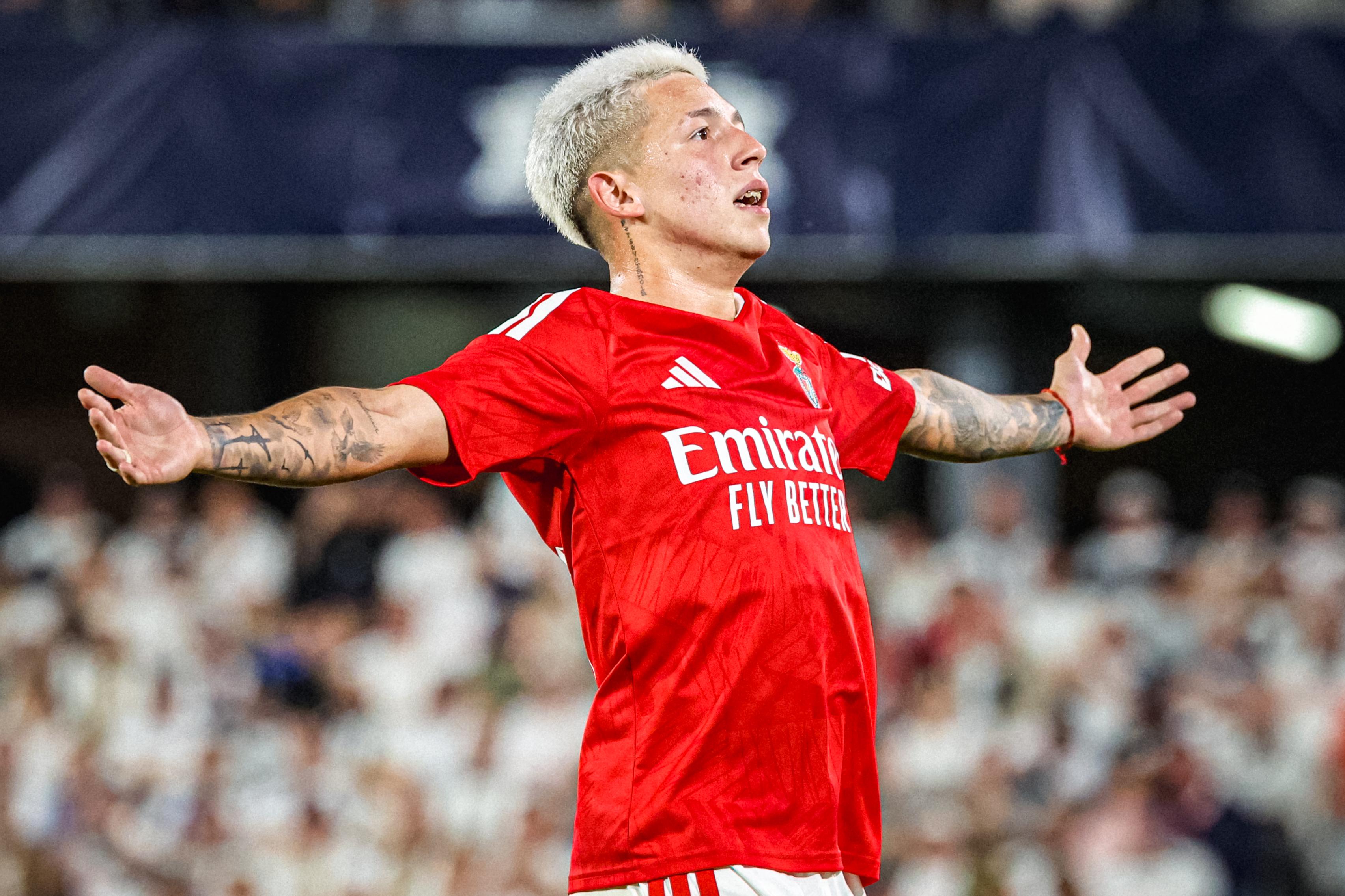 Prestianni marcou dois dos três golos frente ao Aarhus - Foto: SL Benfica