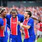 David Boly, produto da formação parisiense, festeja golo com os colegas