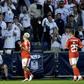 Prestianni festeja o primeiro golo do Benfica em Randers — Foto: RITZAU SCANPIX/EPA