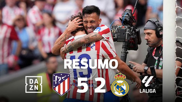 O resumo da goleada do Atlético ao Real no dérbi de Madrid