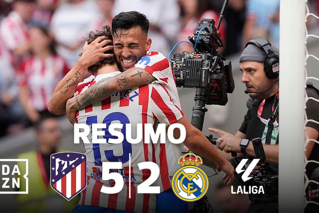 O resumo da goleada do Atlético ao Real no dérbi de Madrid