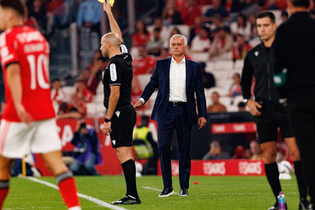 José Mourinho, treinador do Benfica, na Luz