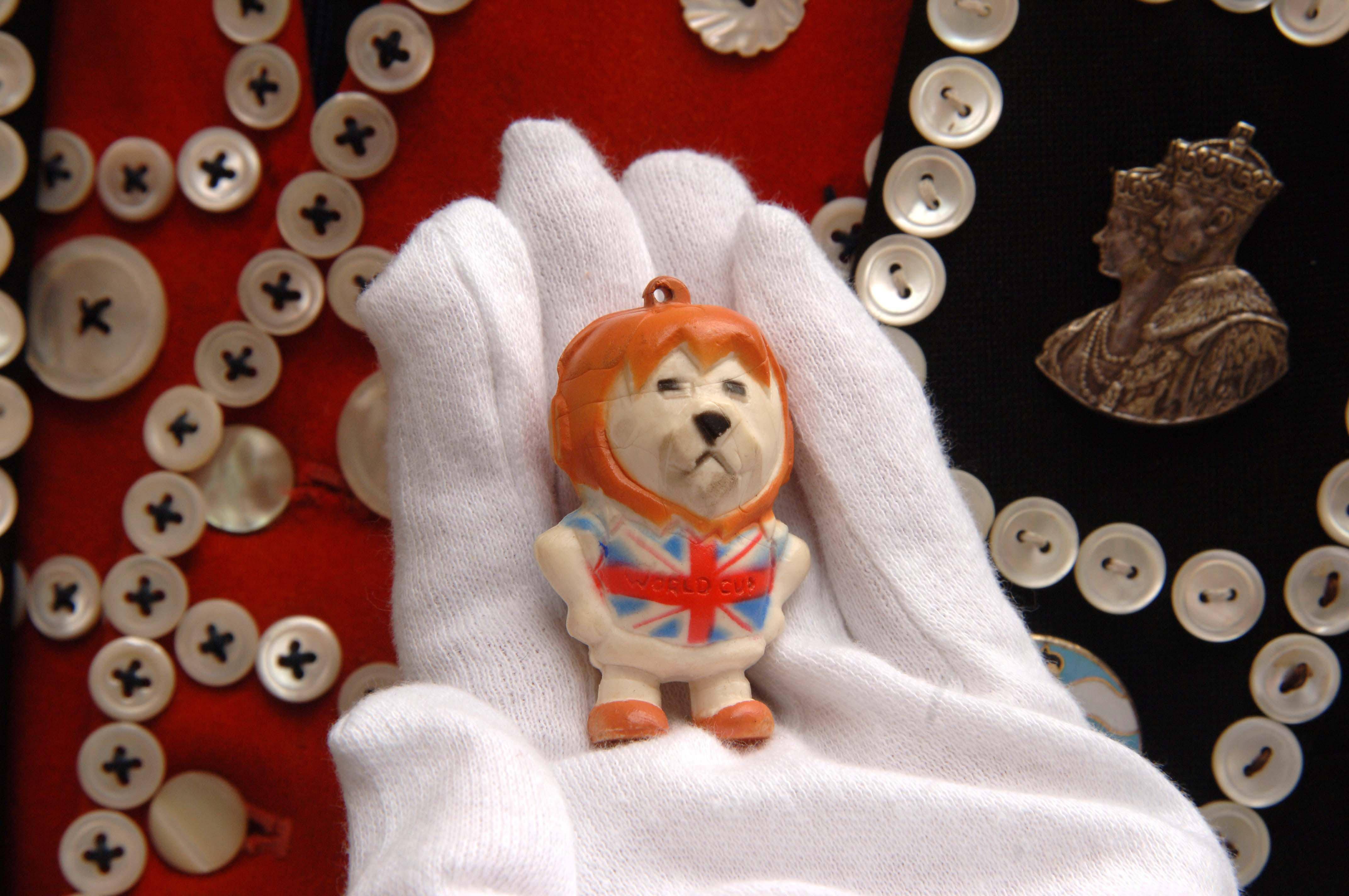 Williw - Mundial 1966 (Inglaterra): Leão, símbolo típico do Reino Unido. Vestia as cores britânicas