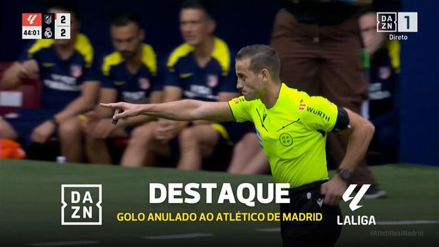 Atlético Madrid ainda viu golo anulado antes de empatar