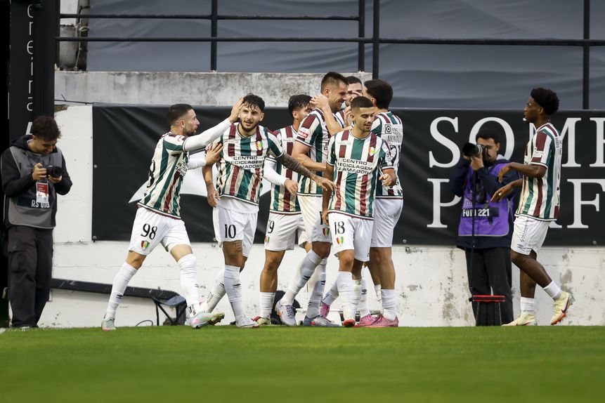 Festa amadorense na sequência do primeiro triunfo na presente edição da Liga - Foto: Filipe Amorim/LUSA