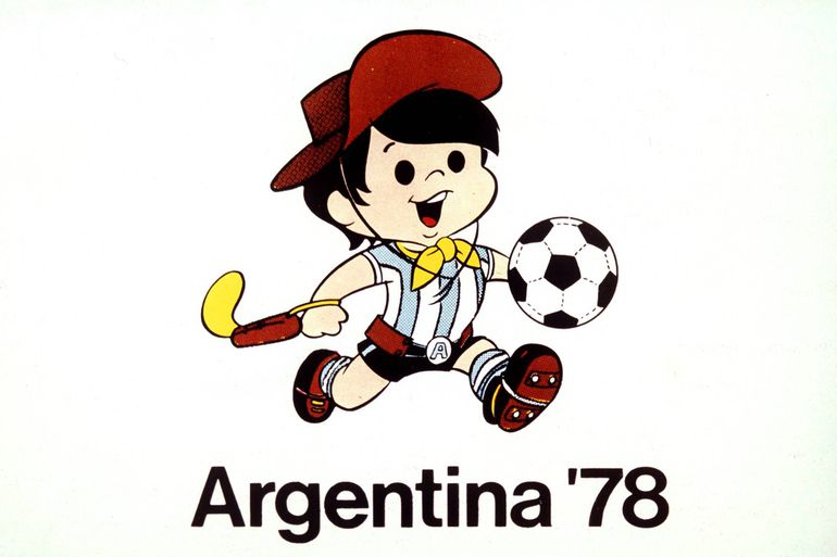Gauchito - Mundial 1978 (Argentina): Referência ao termo 'Gaúcho', como são chamados os homens que vivem em países latino-americanos. Usava um chapéu, um lenço amarrado ao pescoço e andava com uma bola