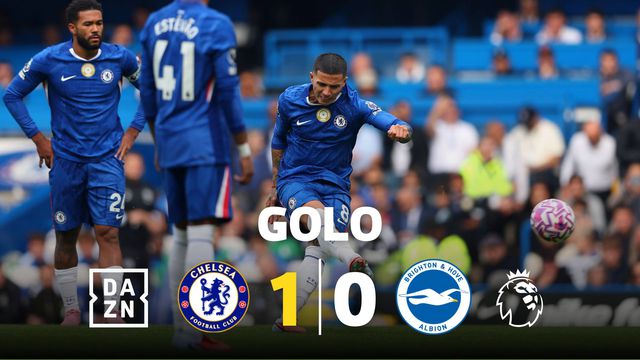 Enzo Fernández abre o marcador... e dificilmente terá golo mais fácil que este