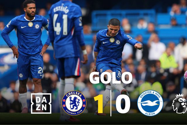 Enzo Fernández abre o marcador... e dificilmente terá golo mais fácil que este