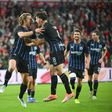 Club Brugge festeja triunfo em Liège