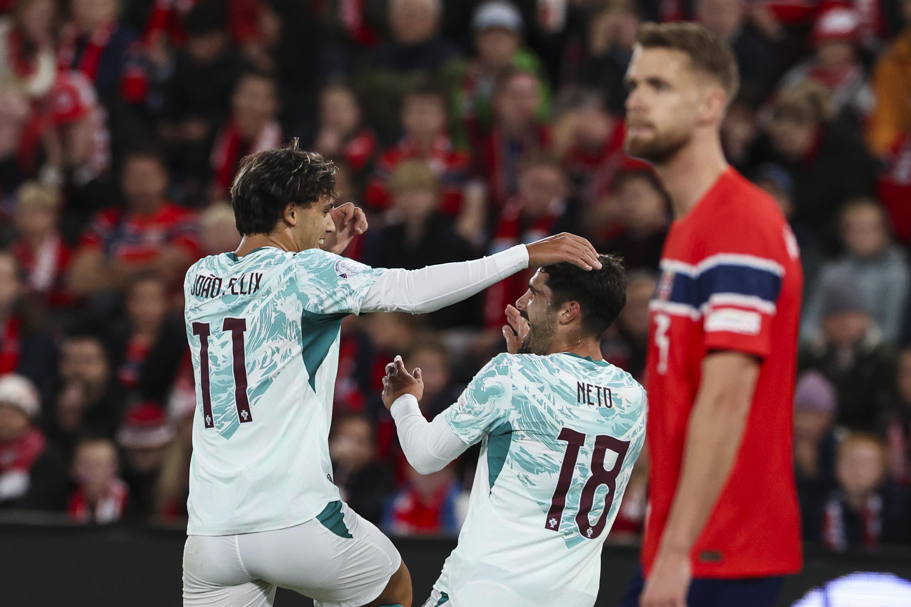 Pedro Neto assistiu e João Félix marcou - Foto: PAULO NOVAIS/LUSA
