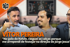 90+3 T4 EP 02 Vítor Pereira: «No golo do Kelvin, rasguei as calças porque me arrependi de festejar na direção de Jorge Jesus»
