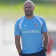 Franclim Carvalho assumiu recentemente o comando do SC Braga e José Viterbo, com quem trabalhou na Académica e no Eirense, projeta-lhe um futuro auspicioso — Foto: SC Braga