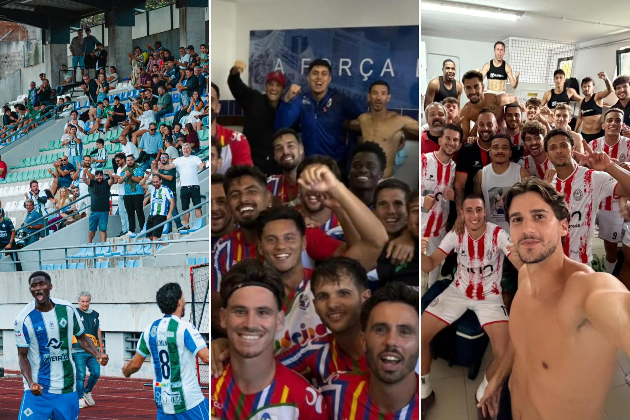 Machico, Camacha e Estrela da Calheta - Fotos das redes sociais  dos respetivos clubes
