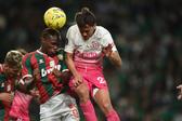 Pedro Lima inaugurou o marcador com um disparo de cabeça fulminante (Foto Miguel Nunes)
