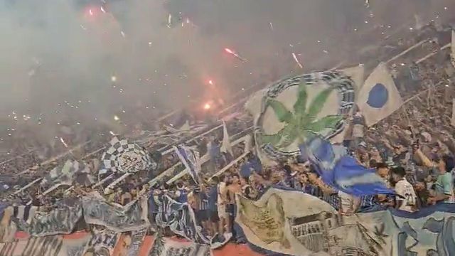 Impressionante apoio da hinchada do Godoy Cruz à equipa