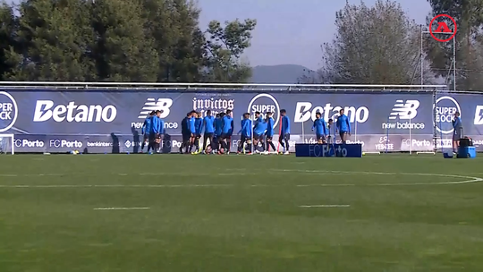 As últimas do treino do FC Porto antes da partida para a Bélgica