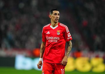 A reação de Di María ao empate do Benfica