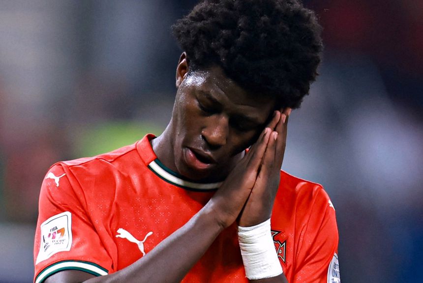 Anísio Cabral celebra o primeiro golo de Portugal na final do Mundial sub-17 - Foto: FIFA