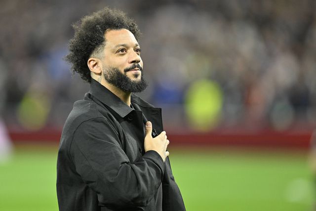 Marcelo numa homenagem do Real Madrid