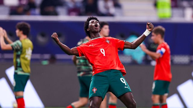 A festa do golo de Anísio Cabral (Portugal) na final do Mundial sub-17 - Foto: FPF
