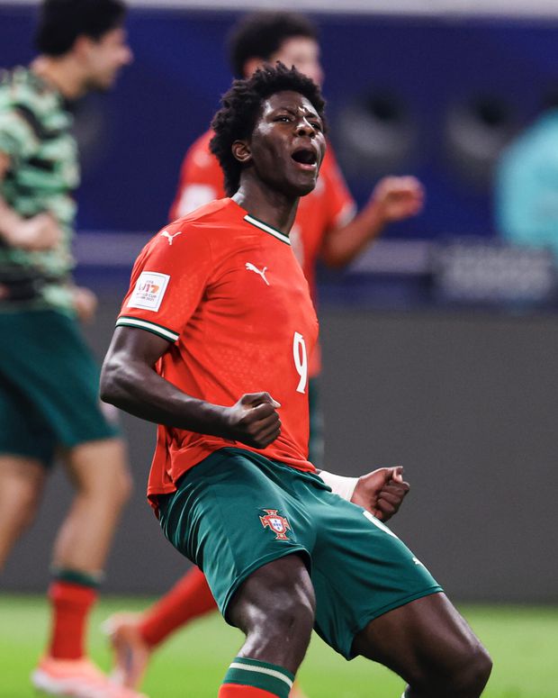 A festa do golo de Anísio Cabral (Portugal) na final do Mundial sub-17 - Foto: FPF