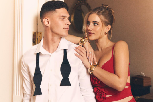 Sudakov, médio do Benfica, e a mulher, Liza - Foto LizaSudakov/Instagram