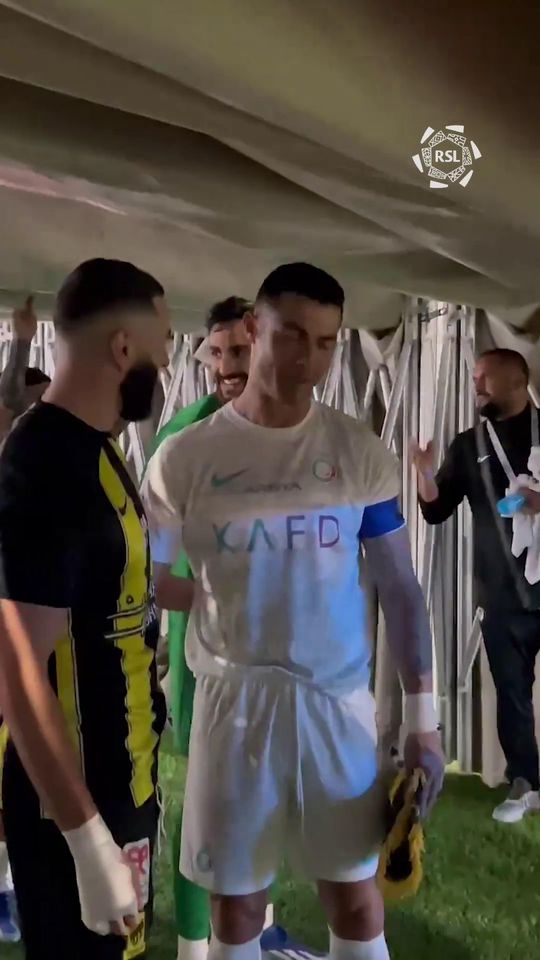 Dá cá um abraço! O reencontro entre Ronaldo e Benzema