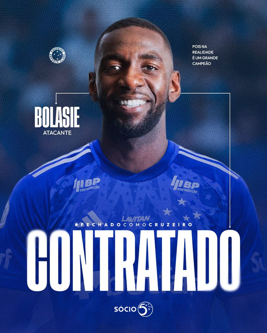 Yannick Bolasie é o novo reforço do Cruzeiro, em 2025
