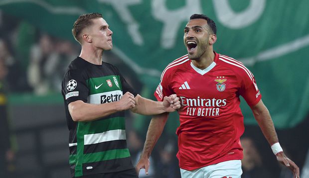 Viktor Gyokeres, do Sporting, e Vangelis Pavlidis, do Benfica