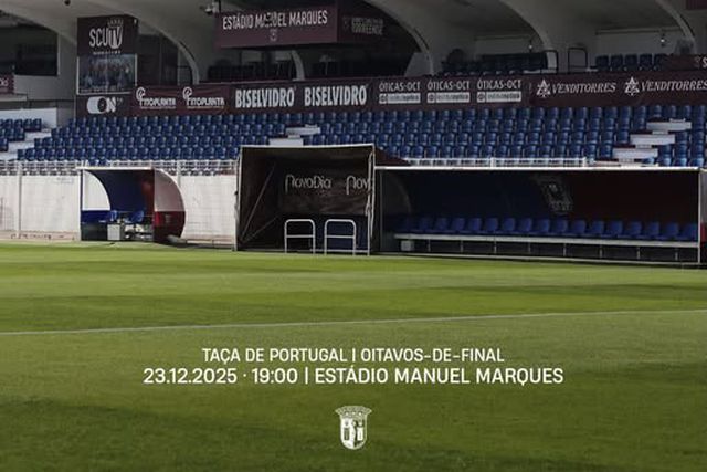 O Caldas-SC Braga dos oitavos de final da Taça realizou-se em Torres Vedras - Foto: D. R.