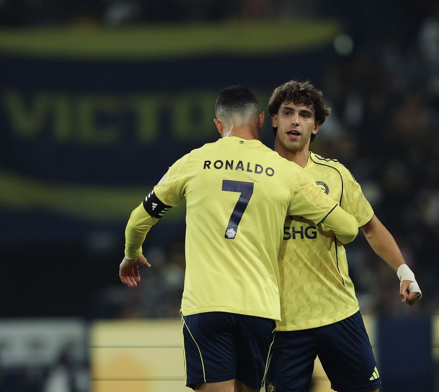 Ronaldo a celebrar com Félix - Foto: Al Nassr