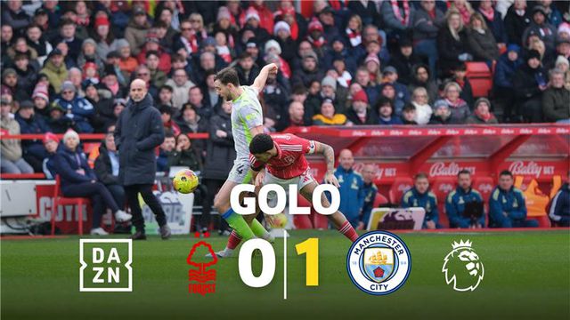 Primeiro remate enquadrado em Nottingham deu... em golo do Man. City