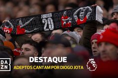 Anfield voltou a homenagear Diogo Jota ao minuto 20