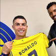 Nani e Cristiano Ronaldo juntos em Riade. Foto: X/Nani