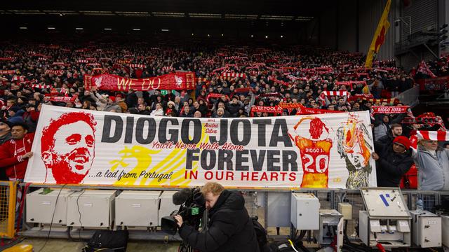 Adeptos do Liverpool não esquecem Diogo Jota