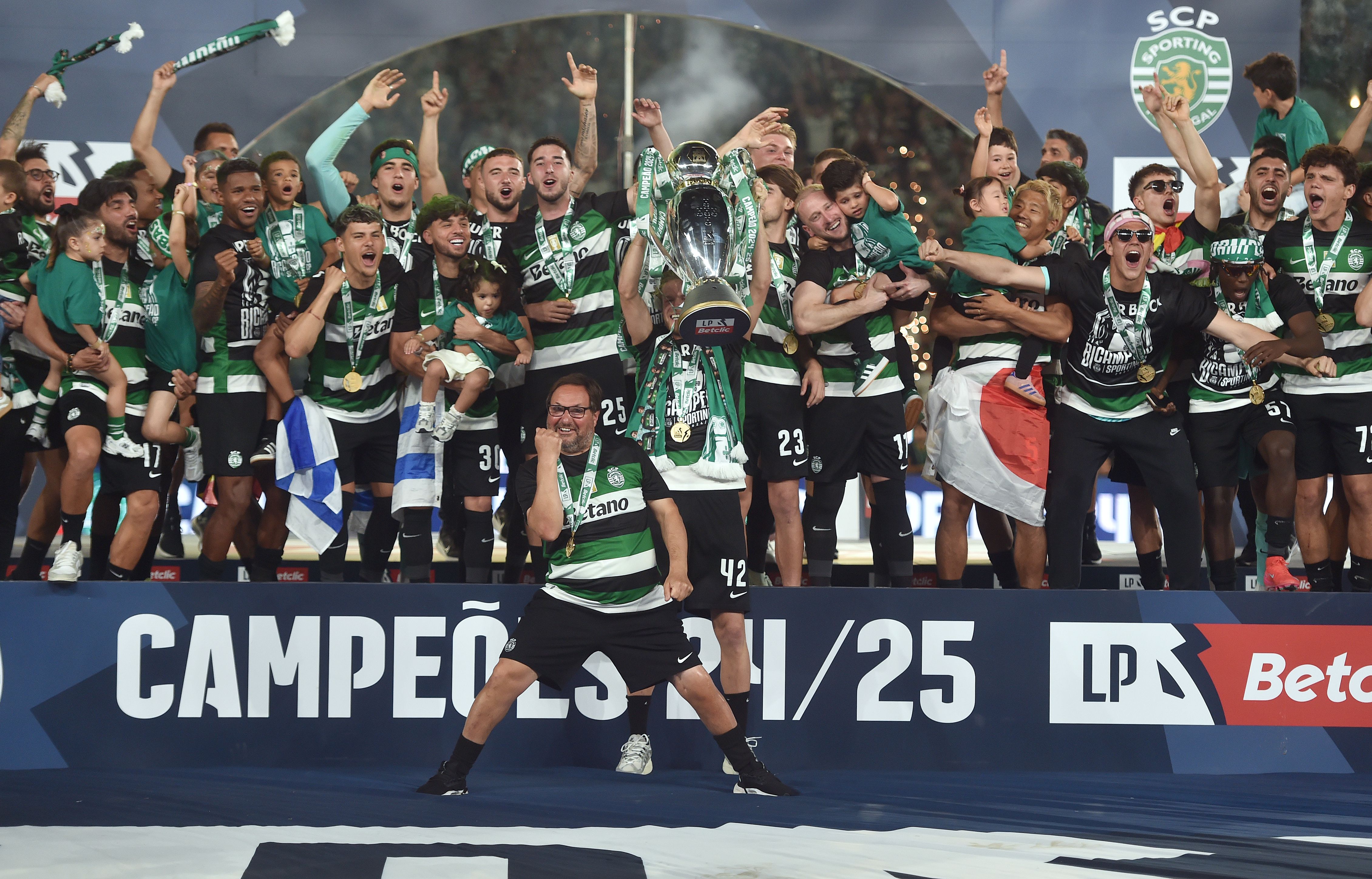 Sporting conquistou a Liga, pelo segundo ano consecutivo, em maio de 2025 - Foto: Miguel Nunes/A BOLA
