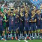 PSG conquistou a Supertaça europeia em agosto de 2025, ao ganhar ao Tottenham nos penáltis (4-3 no desempate por grandes penalidades, após igualdade 2-2) - Foto: IMAGO