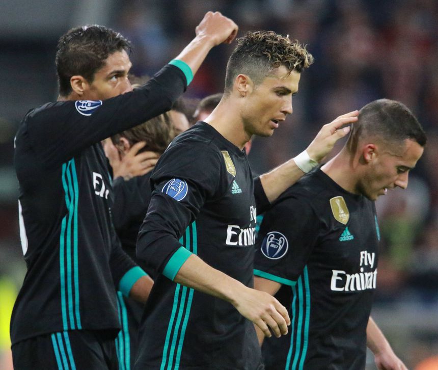 Cristiano Ronaldo durante passagem pelo Real Madrid junto a Lucas Vásquez