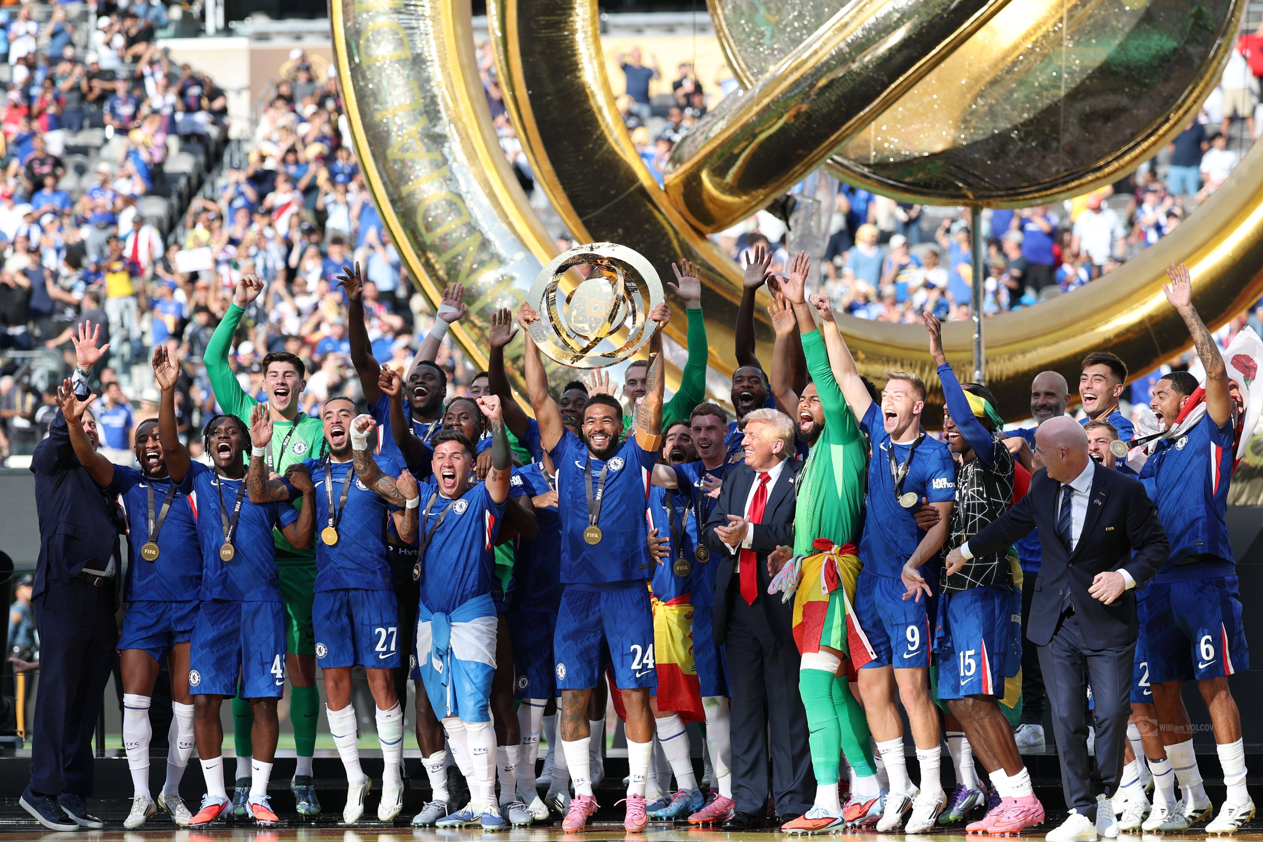 Chelsea ganhou o Mundial de Clubes em julho de 2025, depois de levar a melhor sobre o PSG na final (3-0) - Foto: IMAGO