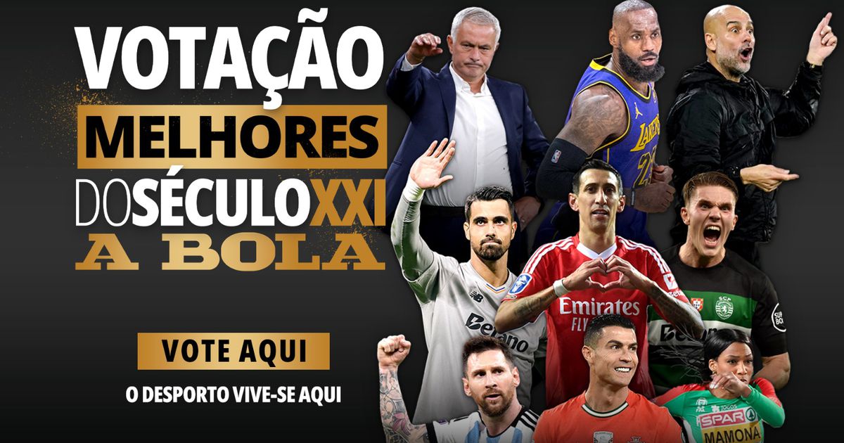 Os melhores do século XXI: Ronaldo, Gyokeres, Di María e Deco estão na frente das votações