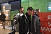 Di María e Otamendi embarcam para Turim na véspera do Juventus-Benfica da UEFA Champions League (foto: Miguel Nunes)
