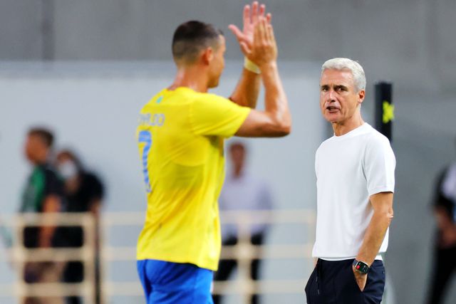 Cristiano Ronaldo e Luís Castro