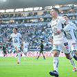James Rodríguez festeja golo no Club León