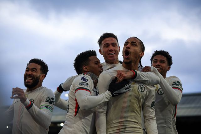 Festejos do Chelsea frente ao Crystal Palace
