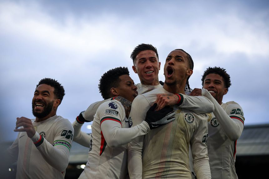 Festejos do Chelsea frente ao Crystal Palace
