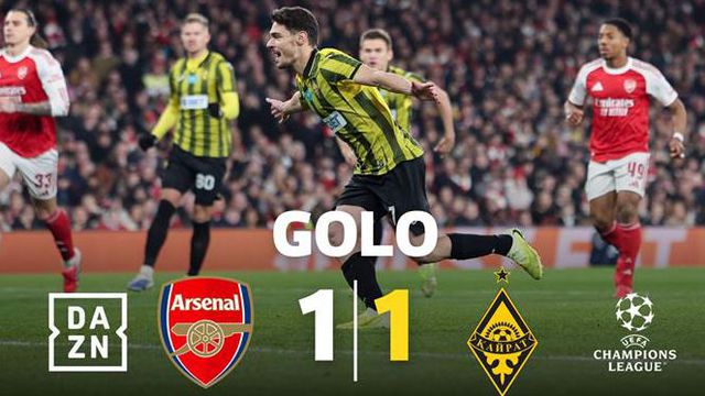 Golo português surpreende o Arsenal em Londres