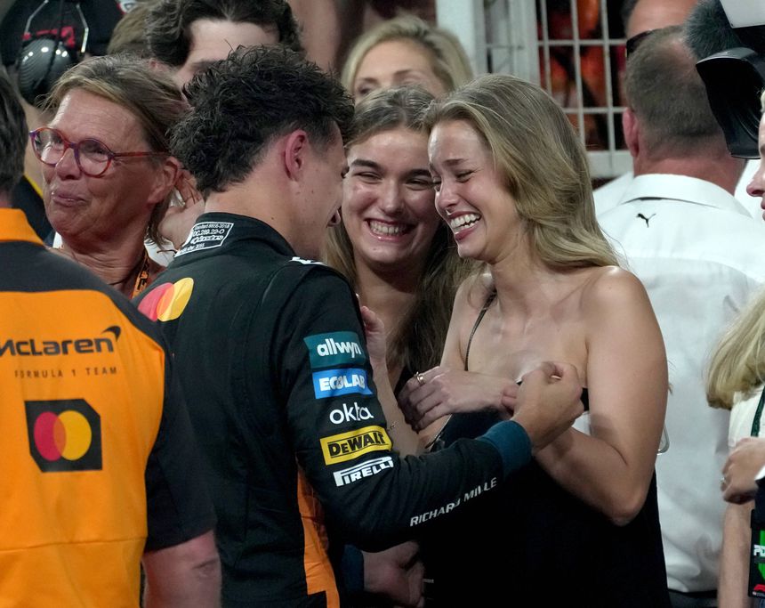 Margarida Corceiro com Lando Norris