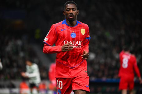 Dembélé, avançado do PSG, durante jogo com o Sporting, em Alvalade